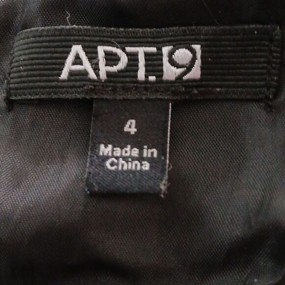 Apt 9 black sleeveless weaved front panel dress Sz 4 NWOT - Picture 8 of 8